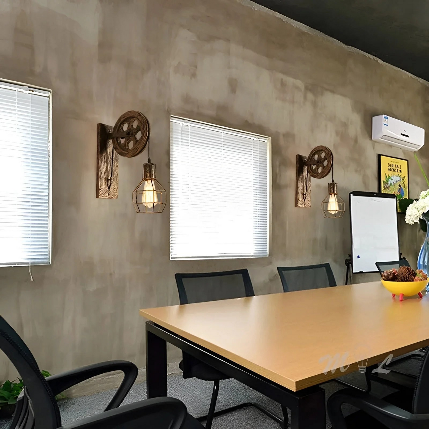 Vintage Industrial LED Wall Lamp – Metal & Glass Design