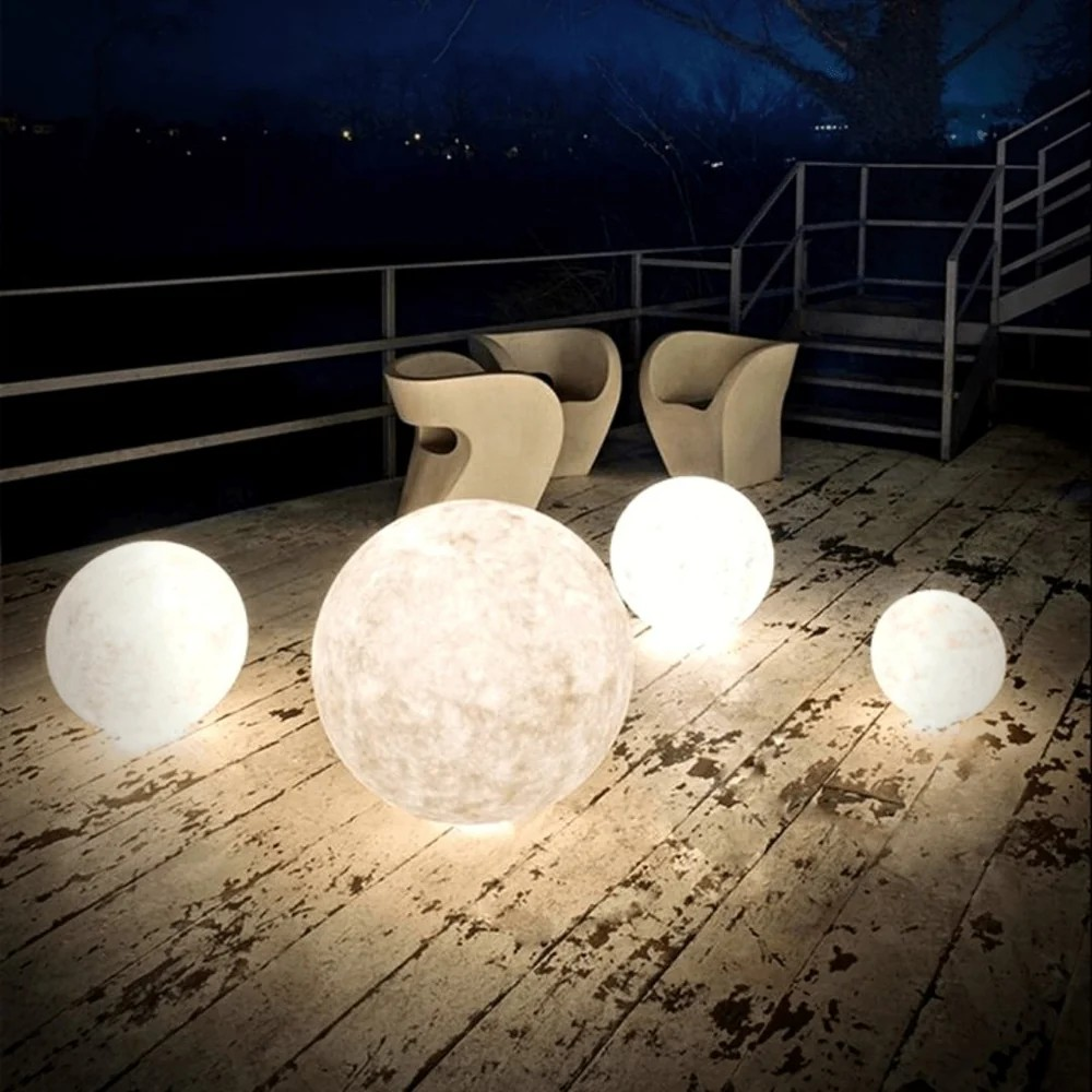 Moonlight Lamp with Wooden Stand