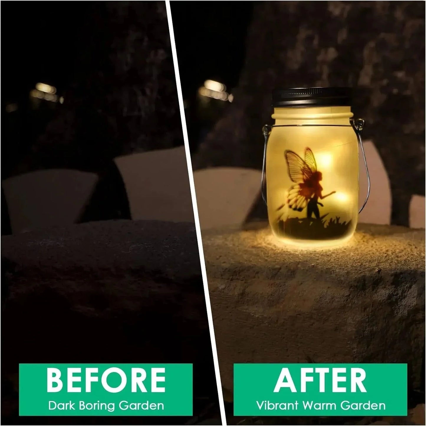 Solar Mason Jar Lantern – Waterproof Fairy Lights