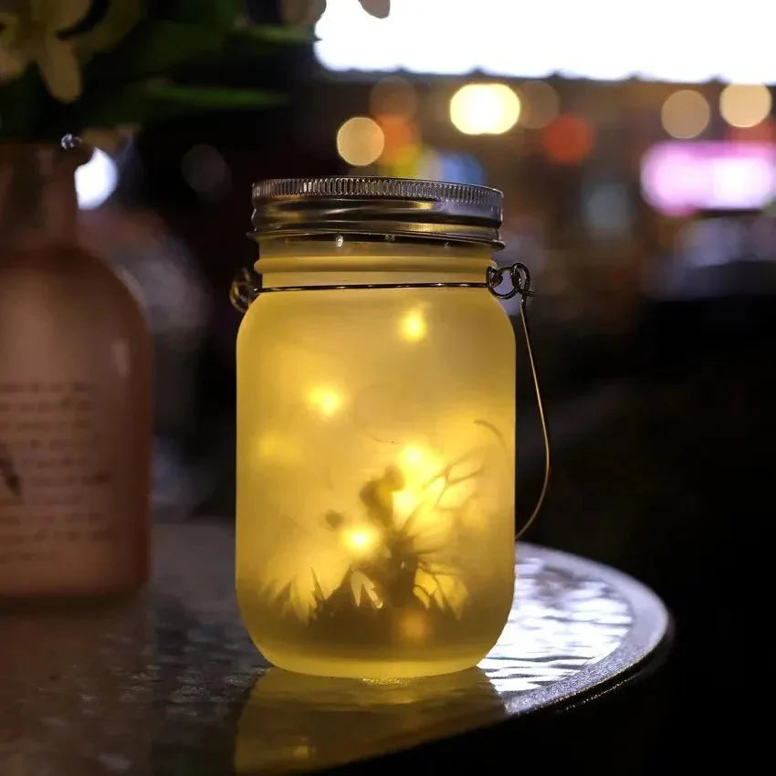 Solar Mason Jar Lantern – Waterproof Fairy Lights