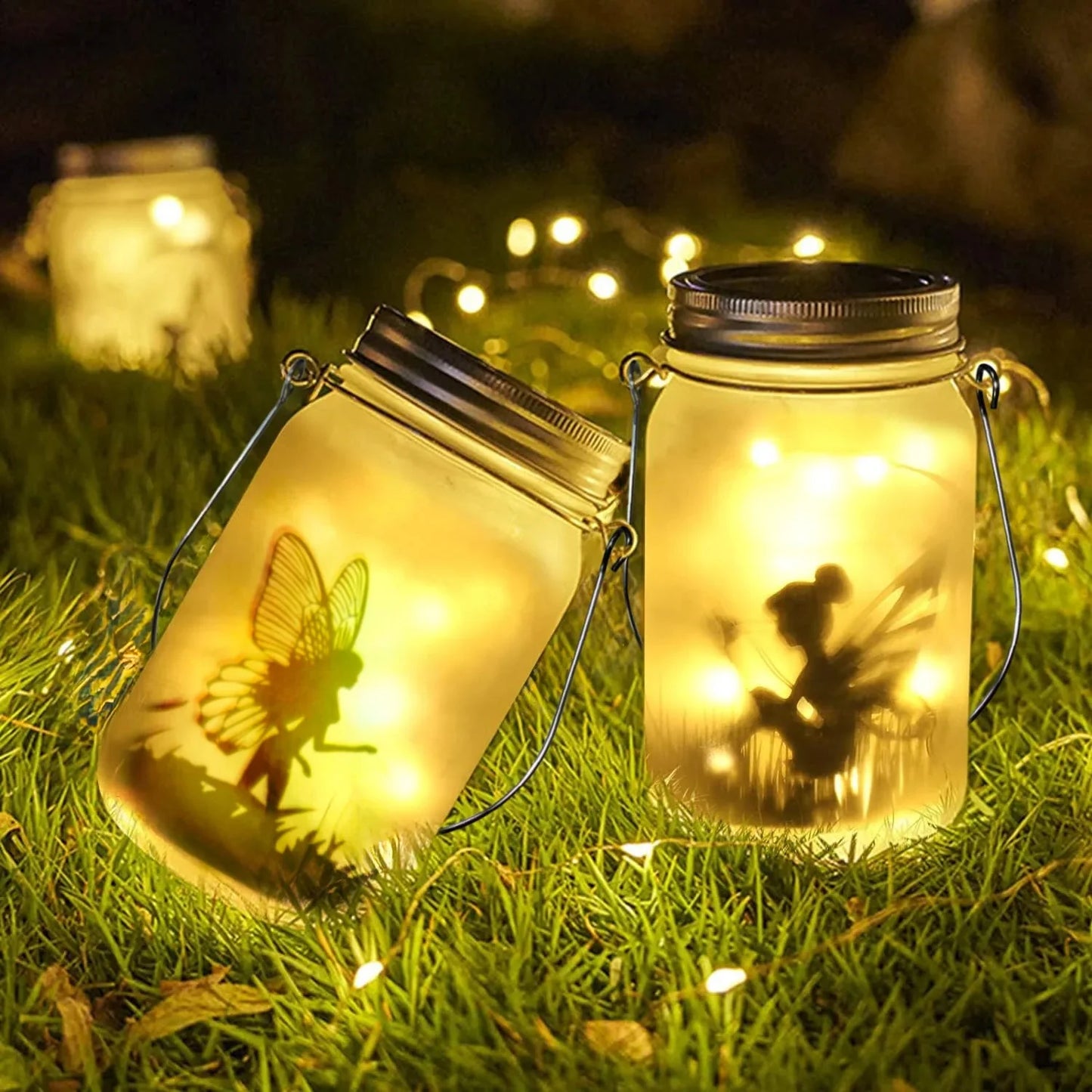 Solar Mason Jar Lantern – Waterproof Fairy Lights
