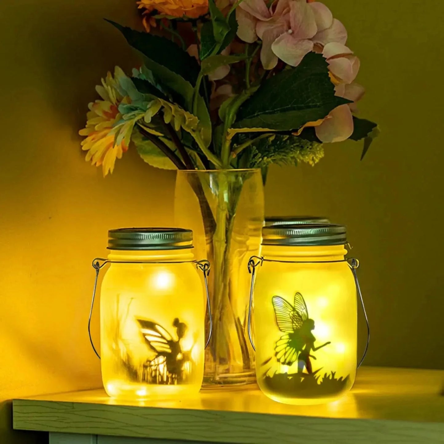 Solar Mason Jar Lantern – Waterproof Fairy Lights