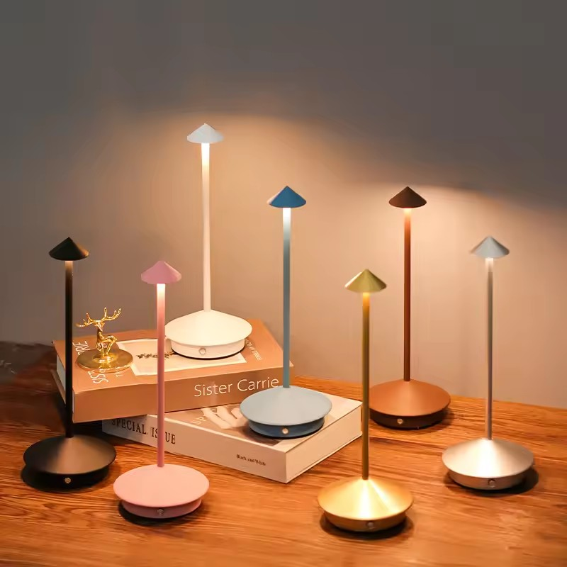 Hotel Umbrella Lampshade – Wireless Waterproof LED Lamp with Touch Control