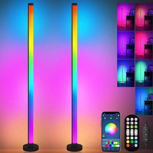 Minimalist Ambient Lighting with Music Sync - Smart RGB LED Floor Lamp